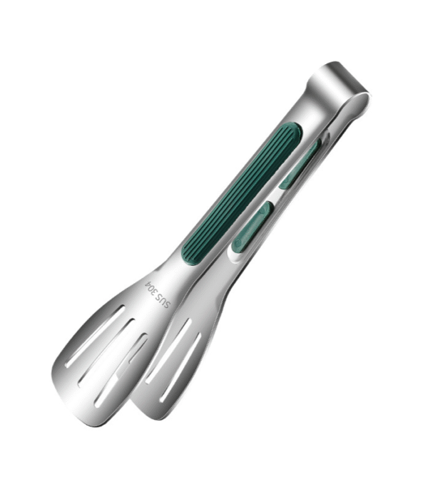 304 Stainless Steel Kitchen Silicone Anti-skid Barbecue Food Clip - Image 2