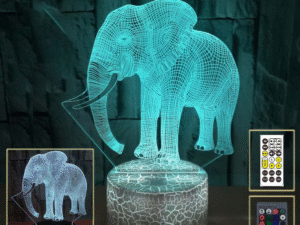 Elephant 3D Night Light Colorful Touch LED Visual Atmosphere Light