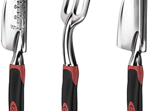 ESOW Garden Tool Set, 3 Piece Cast-Aluminum Heavy Duty Gardening Kit Includes Hand Trowel