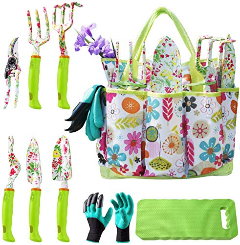NAYE Garden Tool Set,Cute Gardening Gifts for Women,Heavy Duty Tool Kit with Gardening Gloves