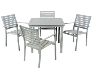 Allie 4-Seater Dining Set Grey
