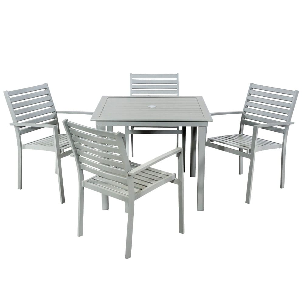 Allie 4-Seater Dining Set Grey
