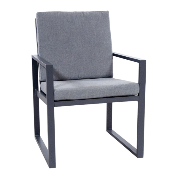 Amalfi 6-Seater Dining Set Charcoal & Grey - Image 5