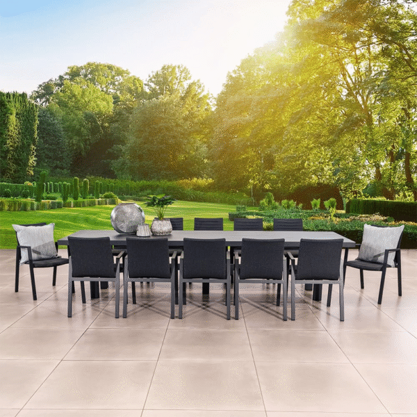 Auburn 12-Seater Dining Set Grey - Image 3
