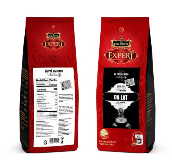 King Coffee Da Lat Whole Bean Coffee - 1KG (E/V)